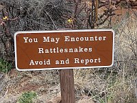 USA - Pecos NM - Pecos National Historical Park Rattlesnake Warning (23 Apr 2009)
